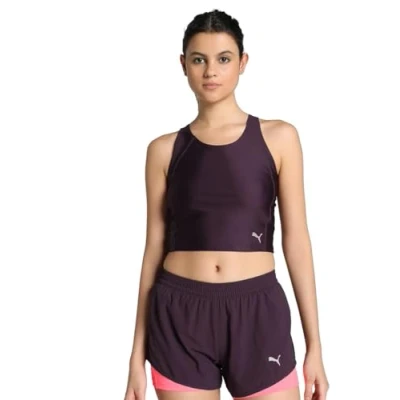 Abbildung von Puma RUN Ultraform CROP TANK W Top, Damen, Größe: Small, Midnight plum