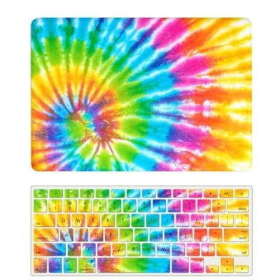 Abbildung von Hülle Kompatibel mit Neues MacBook Air 13 Zoll 2020 2019 2018 A1932 A2179 A2337 M1 Retina Display und Touch ID, Plastik Schützend Hartschale Snap Case &amp; Tastaturabdeckung, Farbpigment