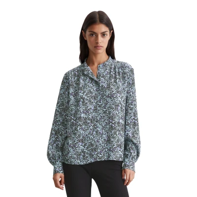 Abbildung von Marc O&#039;Polo Denim MIT Print Relaxed AUS Hemdbluse, Damen, Größe: Small, Light blue/multi