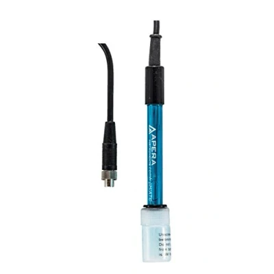 Abbildung von Apera Instruments 201T S 3 in 1 kombinierte pH Elektrode mit Temperatursensor, 8 Pin Anschluss für 400er Serie (Messbereich: pH: 0 14; Temp: 80 C)