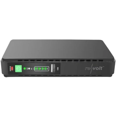 Abbildung von revolt USV: Mini UPS für unterbrechungsfreie Stromversorgung, 8.800 mAh, USB/DC (USB USV, USV Notstromversorgung, Überwachungskamera)
