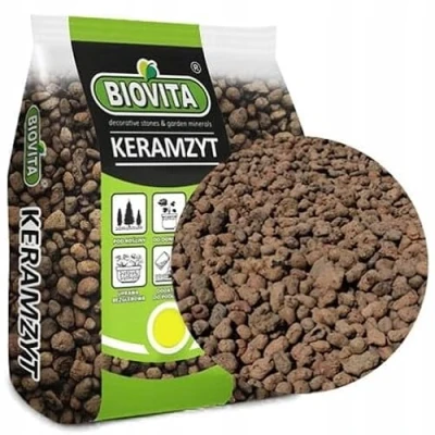 Abbildung von BIOVITA Blähton, Tongranulat zur Drainage 4 8 mm Blähton Granulat für Zimmerpflanzen 18L