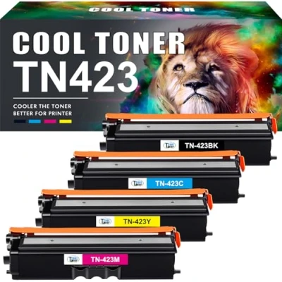 Abbildung von Cool Toner TN423 Tonerkartusche als Ersatz Kompatible für Brother TN 423 423BK 421 MFC L8690CDW DCP L8410CDW L8900CDW HL L8260CDW L8360CDW Schwarz Cyan Gelb Magenta,4er Pack