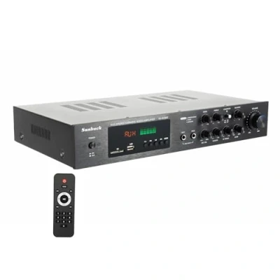Abbildung von Levkitch 5.1 Kanal AV Receiver, Audio Verstärker Stereo mit SD USB RCA AUX 5.0 Bluetooth Eingänge Audioempfänger für Karaoke, Heimkino