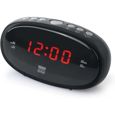 Abbildung von New One CR 100 Uhrenradio mit dimmbarem großem Display, Dual Alarm