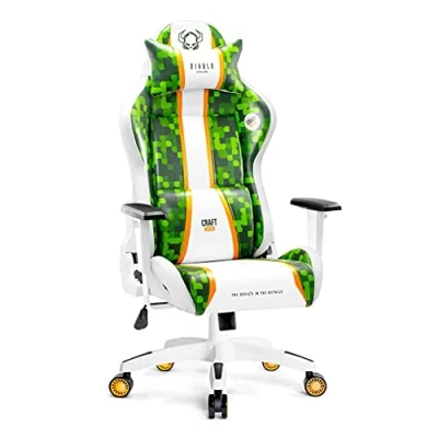 Abbildung von Diablo X One 2.0 Gaming Stuhl Gamer Chair Bürostuhl Schreibtischstuhl Verstellbare Armlehnen Ergonomisches Design Nacken/ Lendenkissen Wippfunktion Craft King (XL)