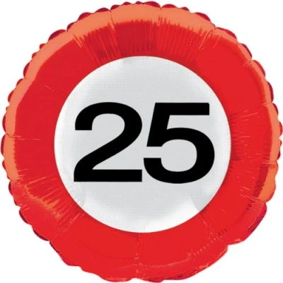 Abbildung von Ballonfolie 25 Jahre Verkehrszeichen