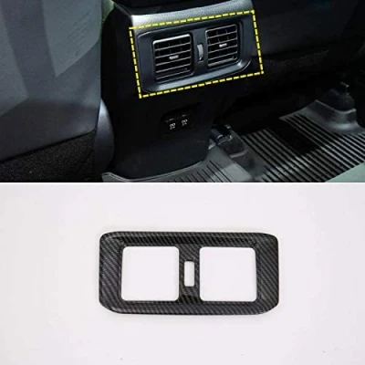 Abbildung von HIGH FLYING für RAV4 XA50 2019 2022 Kohlefaserfarbe Interieur A/C Gitter Dekor ABS Kunststoff 1 Stück (A/C 4)