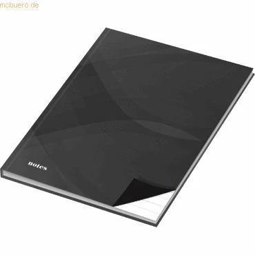 Abbildung von RNKVERLAG 46517 Notizbuch Notes, DIN A6, liniert, 96 Blatt, 70 g/m², Carbon Black, 1 Stück