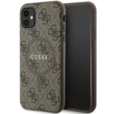 Abbildung von Guess GUHMN61G4GFRW Hülle für iPhone 11 6.1&quot; / Xr braun hardcase 4G Collection Leather Metal Logo