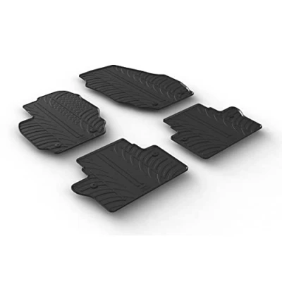 Abbildung von Gledring 0389 Fußmattensatz Gummi vorne und hinten 4 schwarz 750mm 550mm VOLVO: V70 3, XC70 II Kombi