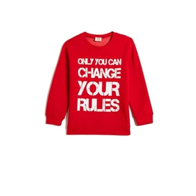 Abbildung von Koton Boys Printed Sweat Brushed Interior Long Sleeve Crew Neck Cotton