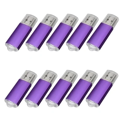 Abbildung von 10 USB Sticks, 2.0 Memory Speicher Sticks. violett 16 GB