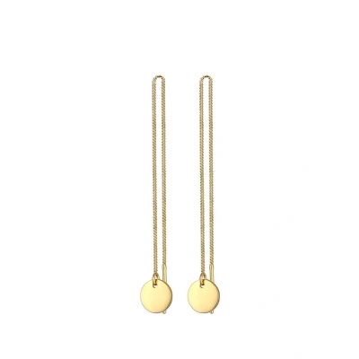 Abbildung von Elli Pullthrough Chain Ohrringe goldcoloured, Damen, Größe: One Size, Gold coloured