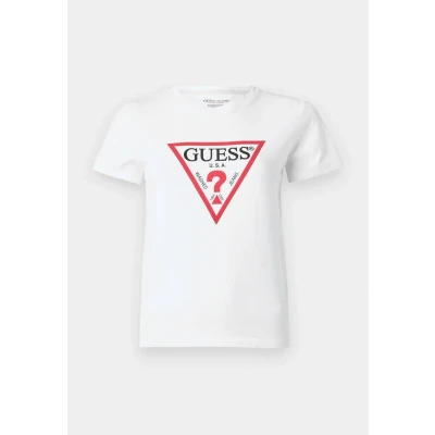 Abbildung von Guess Jeans SLIM Iconic Tshirt print, Damen, Größe: Medium, Pure white