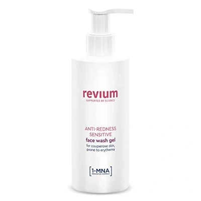 Abbildung von Revium Rosacea Sanftes Anti Rötungs Gesichtsreinigungsgel für Erythem anfällige Couperose Haut, mit 1 MNA Molekül, Chlorella Vulgaris Grünalgen Extrakt, Acerola Frucht, Seifenfreies Produkt, 200ml