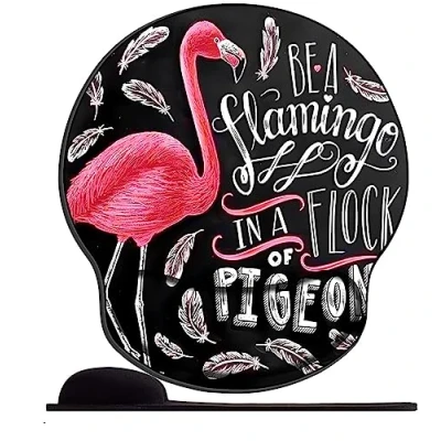 Abbildung von Gel Mauspad ergonomische Handgelenkauflage Rosa Flamingo Office Komfort Mousepad Handgelenkpolster Handauflage Gelkissen Gelpolster für Computer Laptop Notebook