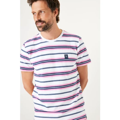 Abbildung von Garcia Tshirt print, Herren, Größe: Medium, Vibrant pink