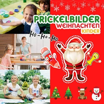 Abbildung von Prickelbilder Weihnachten Kinder: Prickelset Kinder Prickeln Und Ausmalen Für Ab 5 Prickel set Lerne Schneiden, Legen,