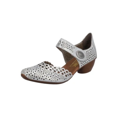 Abbildung von Rieker Verona T NU Pieds Riemchenballerina, Damen, Größe: 37, Argent Schuhe