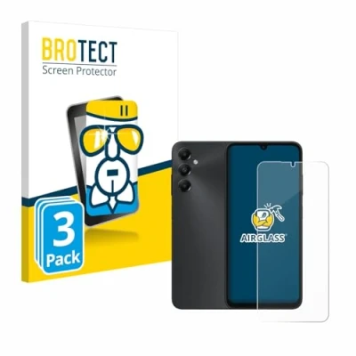 Abbildung von BROTECT Schutzglas für Samsung Galaxy A05s (3 Stück) Schutzfolie Panzer Folie Glas [Extrem Kratzfest 9H, Anti Fingerprint, Ultra Transparent]