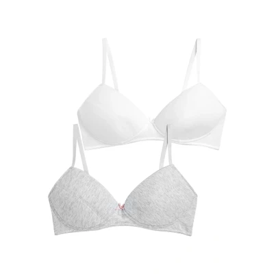 Abbildung von Next 2 PACK Bügel BH, Damen, Größe: 60xB, White