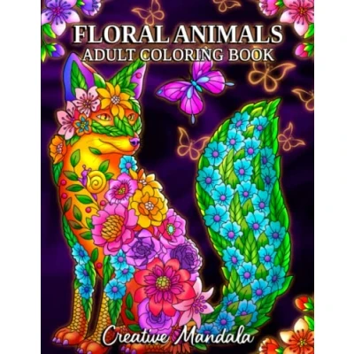 Abbildung von Floral Animals: An Adult Coloring Book with Beautiful Style Animals for Stress Relief and Relaxation