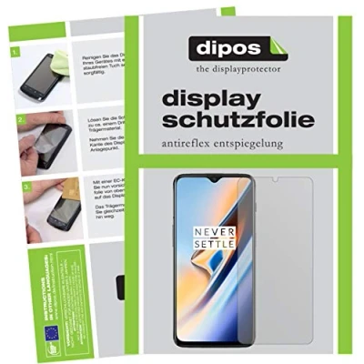 Abbildung von dipos I 6X Schutzfolie matt kompatibel mit OnePlus 6T Folie Displayschutzfolie
