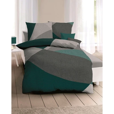 Abbildung von Kaeppel Bettwäsche &quot;Vista&quot;, (2 tlg.), feine Mako Satin Qualität und kuschelige Biber (Flanell), aus 100% Baumwolle, Bett Kopfkissenbezug mit Reißverschluss, STANDARD 100 by OEKO TEX zertifiziert, nachhaltig