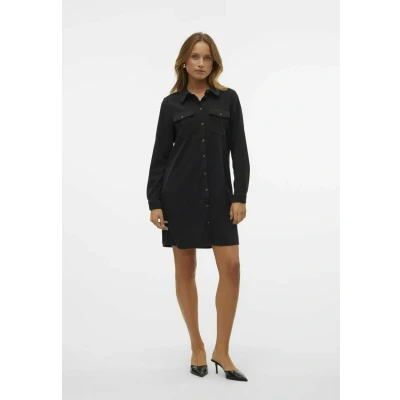 Abbildung von Vero Moda Blusenkleid, Damen, Größe: Medium, Black