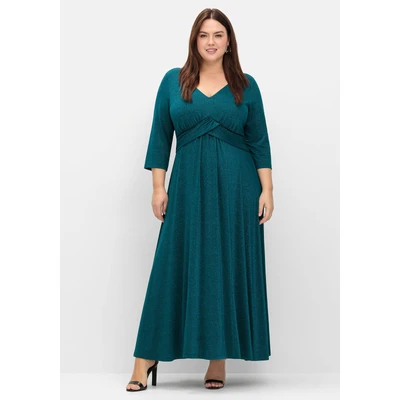 Abbildung von Sheego Abend Jerseykleid, Damen, Größe: 40, Petrol