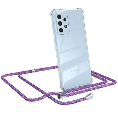 Abbildung von EAZY CASE Handykette kompatibel mit Samsung Galaxy A33 (5G) Handyhülle Umhängeband, Handykordel Schutzhülle, Silikonhülle, Hülle Band, Stylische Kette für Smartphone, Unicorn