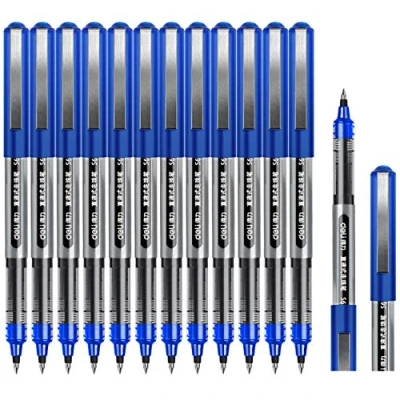 Abbildung von Surcotto Tintenroller Stifte blau, 0,5mm Gelschreiber, glatter Kugelschreiber, schnelltrocknend, flüssige Tinte, dokumentenecht, geeignet für Rechts und Linkshänder, Schreibset 12 Stück