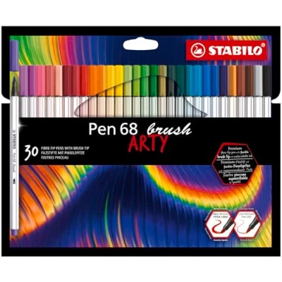 Abbildung von STABILO Pinselstift Pen 68 brush ARTY Premium Filzstift 30er Kartonetui