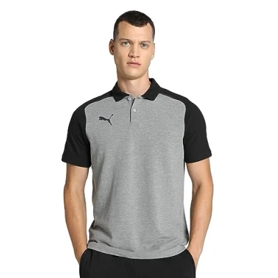 Abbildung von Puma Teamcup Casuals UND LOGO Poloshirt, Herren, Größe: XL, Grau