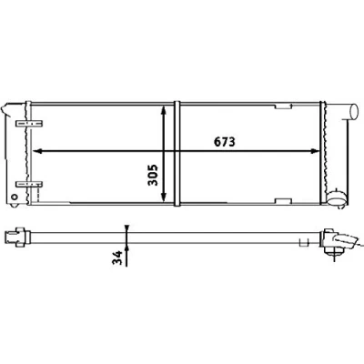 Abbildung von MAHLE ORIGINAL CR 407 000S Kühler, Motorkühlung VOLKSWAGEN: GOLF 2, Corrado, Jetta 2