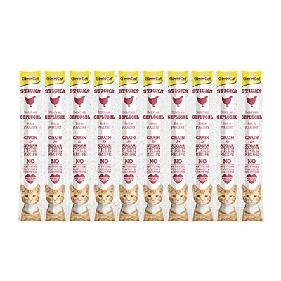 Abbildung von GimCat Sticks Geflügel Softe Kaustangen mit hohem Fleischanteil und ohne Zuckerzusatz 1 Multipack (10 Sticks)