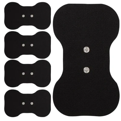 Abbildung von Med Fit Butterfly Kabellose TENS Selbstklebeelektrode vielseitige, langlebige und problemlose Schmerzlinderung (Schwarz, 5er Pack)