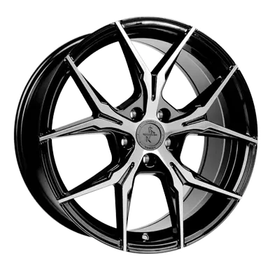 Abbildung von KESKIN 5 loch 18Zoll 112mm Alufelge KT19 Angel BLACK FRONT POLISHED KT198018511245BFP Felge