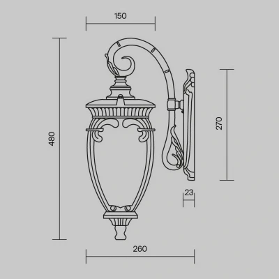 Abbildung von Maytoni Fleur Außenwandleuchte, bronze