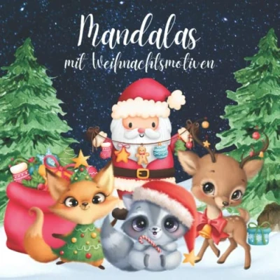 Abbildung von Mandalas mit Weihnachtsmotiven: Mandala Malbuch für Kinder, Erwachsene und Senioren. Malspaß zu Weihnachten.