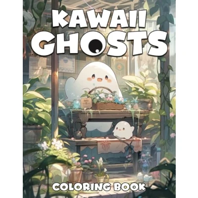 Abbildung von Kawaii Ghosts Coloring Book: Spooky Cute and Creepy Ghost Pages with Playful Illustrations for All Ages Relaxation &amp; Creativity