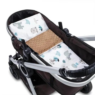 Abbildung von Totsy Baby Kinderwagen Sitzauflage Kinderwagendecke Winter 75x60 cm mit Kissen Outdoor Babydecke