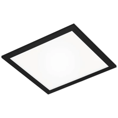 Abbildung von Briloner Leuchten LED Panel 7191 015, ultraflach, fest verbaut, Neutralweiß, Deckenlampe, 29,5x29,5x5,5cm, Schwarz, 12W, Wohnzimmer, Schlafzimmer