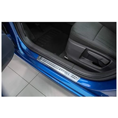 Abbildung von tuning art XF510 1 Edelstahl Einstiegsleisten Set passend für Skoda Octavia 3 2012 2020, Farbe:Silber