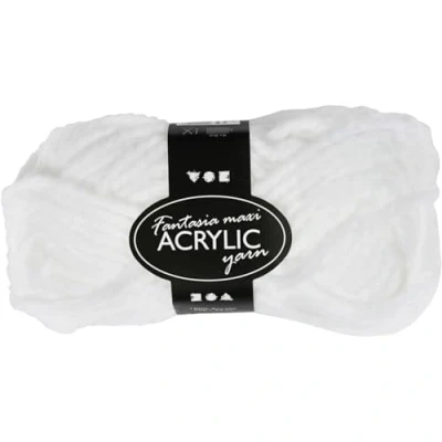 Abbildung von Fantasia AcrylWolle, L: 35 m, weiß, Maxi, 50 g