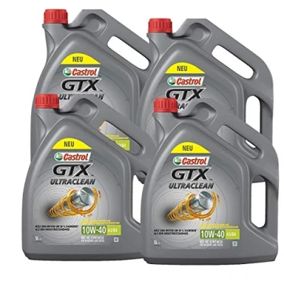 Abbildung von Motorenöl 10W 40 GTX Ultraclean A3/B4 [4x 5 L] von Castrol (SET15A4D520L) Öl Schmierung
