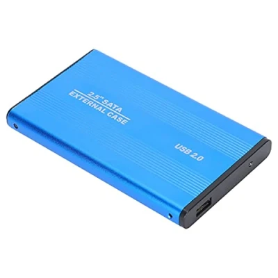 Abbildung von 2,5 Zoll Tragbare Externe Festplattegehäuse, 3 TB Unterstützen, USB 2.0 HDD/SSD Festplattengehäuse, für Datenspeicherung(Blau)