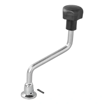 Abbildung von ProPlus Hebel für Stützrad 48 mm Kurbel Bugrad Stahl Deichselrad mit Unterplatte H 200mm