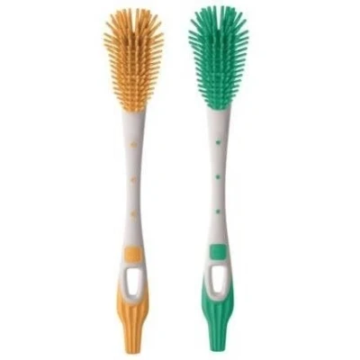 Abbildung von MAM Soft Brush Flaschenbürste für Babyflaschen, ergonomisch mit ultraweichen Borsten, 0+ Monate, Hellblau